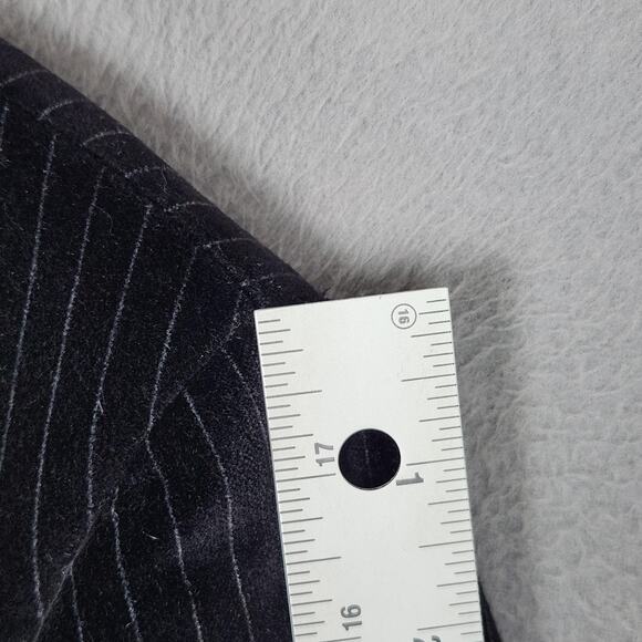 Zagato Blazer Mens 36R Black Pinstripe Velvet Sport Coat 3-Button Notch Lapel - Picture 5 of 16